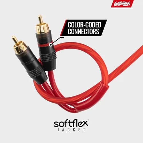 Install Link RCA Audio Cable (20 Feet) 2-Male, Stereo & Subwoofer, OFC | 6m Flexible Copper thumbnail 6