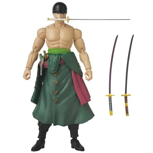 ANIME HEROES One Piece Roronoa Zoro Three Sword Style Action Figure | 6.5 inch scale, Plastic, Glossy finish, for ages 4+ thumbnail 7