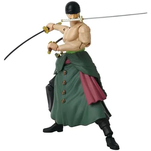 ANIME HEROES One Piece Roronoa Zoro Three Sword Style Action Figure | 6.5 inch scale, Plastic, Glossy finish, for ages 4+ thumbnail 3