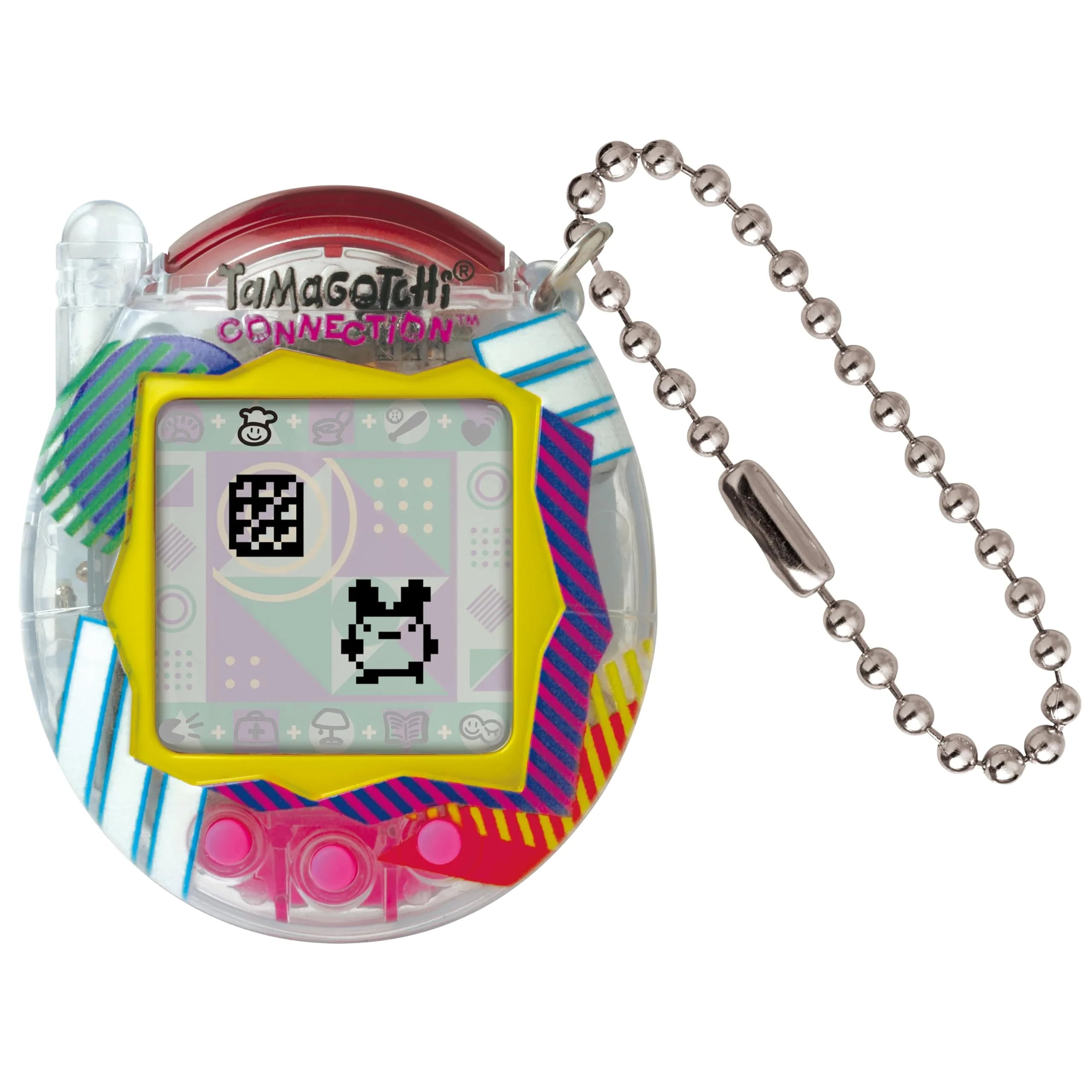 Tamagotchi Connection Virtual Pet Clear Retro | Interactive Electronic Toy for Kids 6+ — Clear Retro