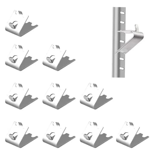 LOONGYOON 10 Pack Freezer Shelf Clips 28mm (1.10") | Stainless Steel Fridge Cooler Shelf Support Clips thumbnail 1