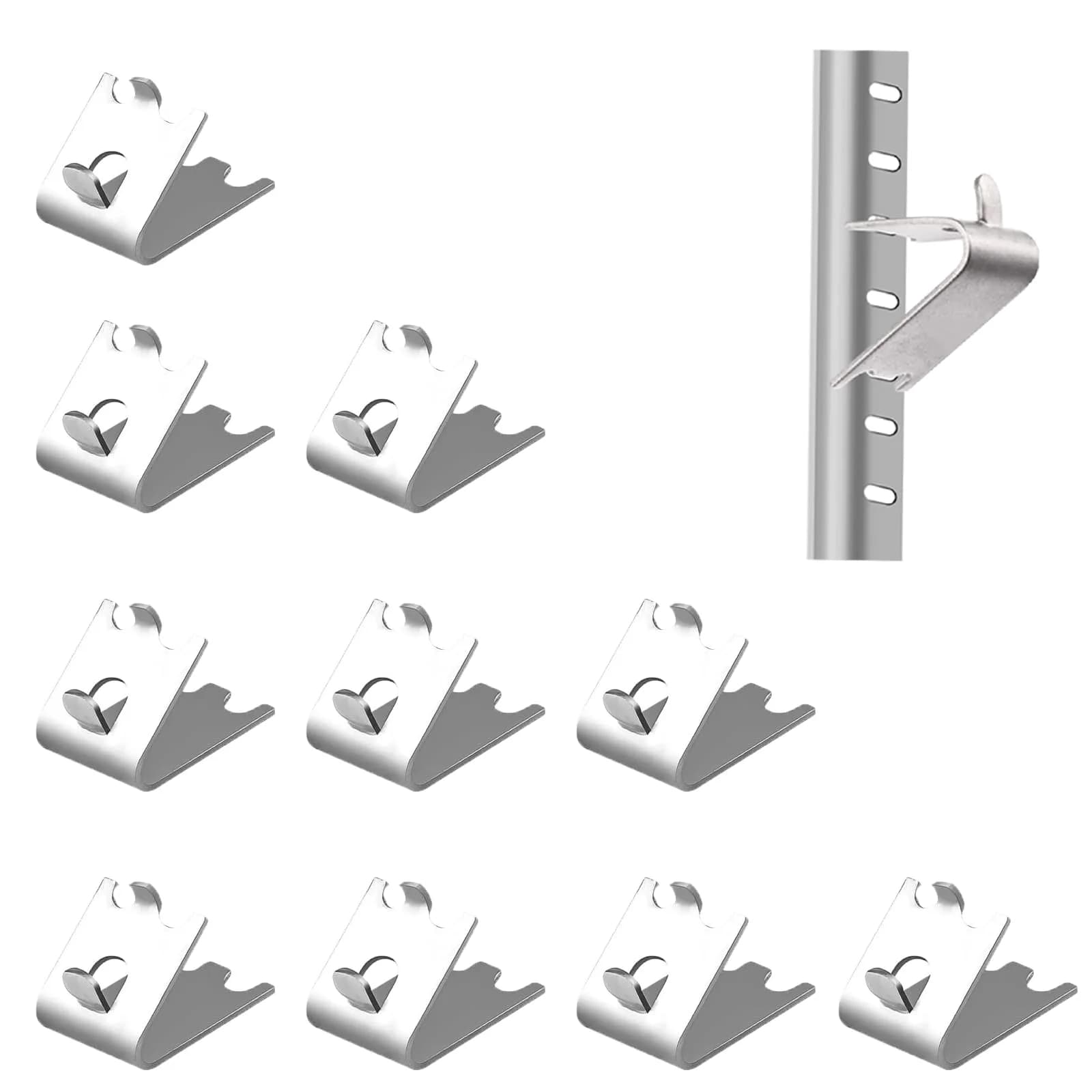 LOONGYOON 10 Pack Freezer Shelf Clips 28mm (1.10") | Stainless Steel Fridge Cooler Shelf Support Clips — ‎stainless Steel