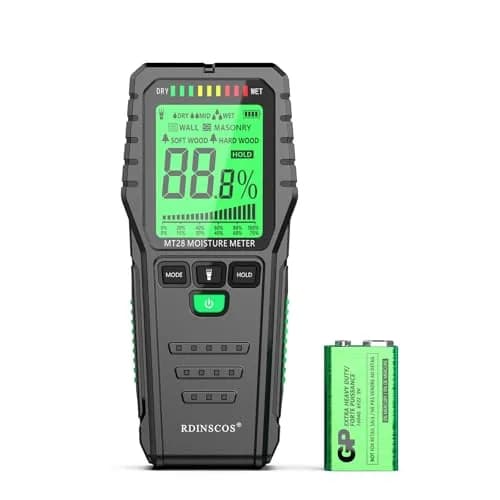 RDINSCOS Pinless Moisture Meter for Walls and Wood | Non-Invasive Digital Moisture Tester for Home Inspectors, Contractors, and DIYers thumbnail 1