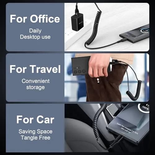 Flecom USB C Cable 5FT Fast Charging & Data Transfer for Samsung Galaxy & Android Auto thumbnail 4