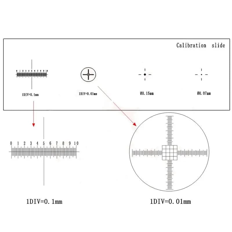 WintopScope Microscope Stage Micrometer Slide 25mm x 75mm | Precise Optical Glass Calibration Tool thumbnail 3