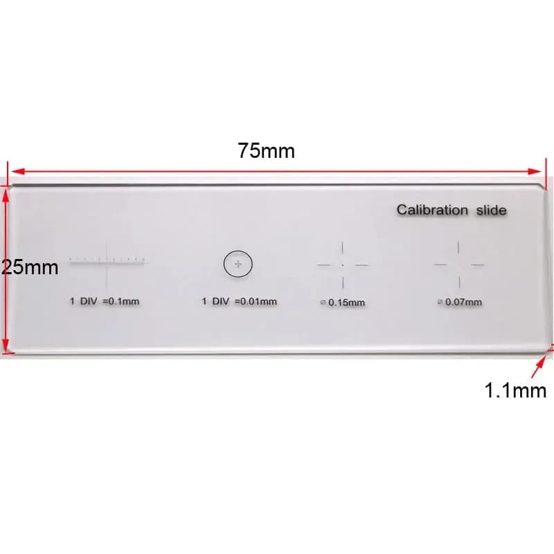 WintopScope Microscope Stage Micrometer Slide 25mm x 75mm | Precise Optical Glass Calibration Tool thumbnail 6