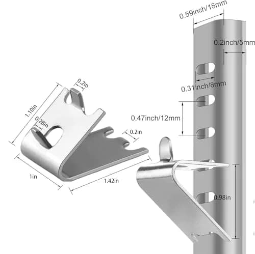 LOONGYOON 30 Pack Freezer Shelf Clips 28mm (1.10") | Stainless Steel Fridge Cooler Shelf Support Clips thumbnail 2