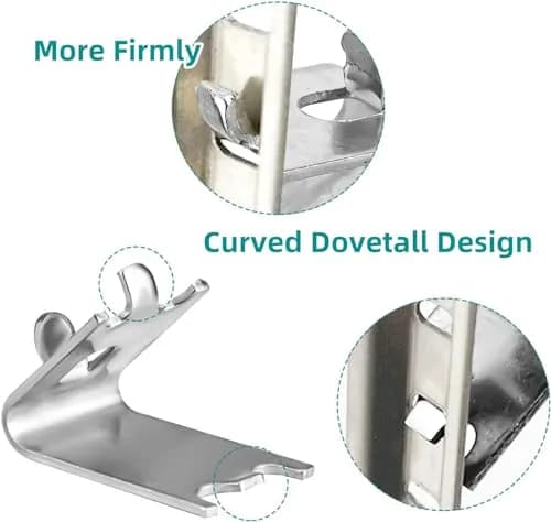 LOONGYOON 30 Pack Freezer Shelf Clips 28mm (1.10") | Stainless Steel Fridge Cooler Shelf Support Clips thumbnail 3