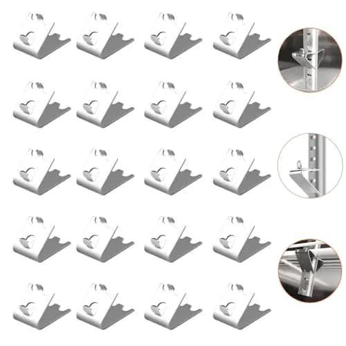 LOONGYOON 20 Pack Freezer Shelf Clips 28mm (1.10") | Stainless Steel Fridge Cooler Shelf Support Clips thumbnail 1
