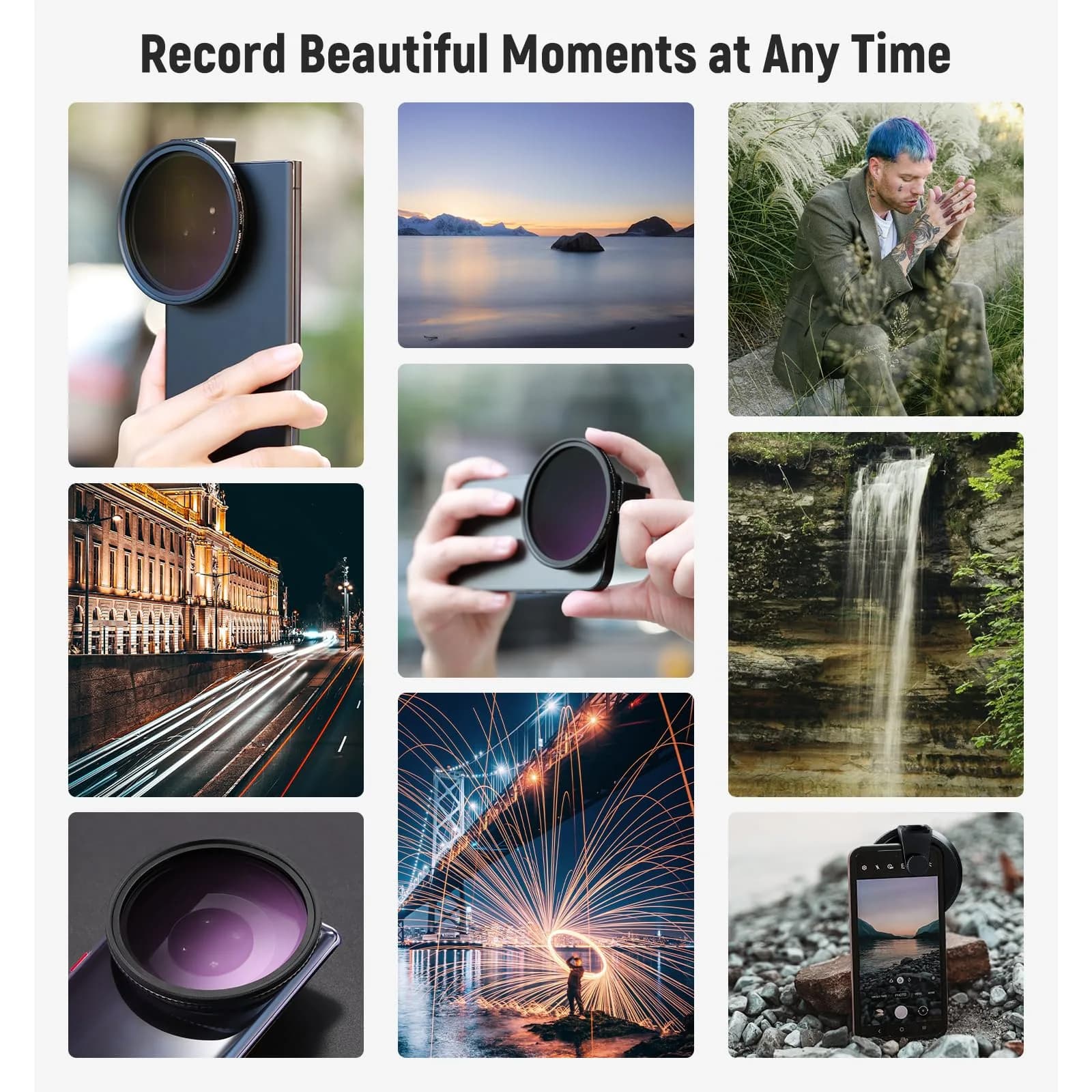 NEEWER 67mm Variable ND Filter Kit with Cold Shoe Phone Clip, ND2-32 (1-5 Stops) for iPhone 17-13 Pro Max Android Samsung Galaxy S24-S22 Ultra, 67mm Threaded Adapter Ring - view 8