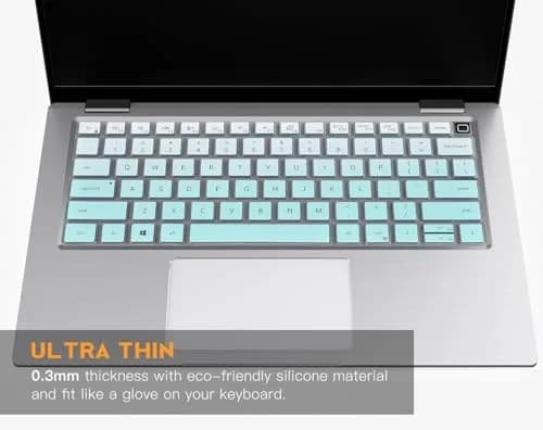 CaseBuy Keyboard Cover for Dell Latitude 7420 7430 7440 7450 14, Latitude 3450 3440 5450 5440 5430 5431 5420 9420 9430, Latitude 9510 9520 7520 15.6 & 7650 7640 16" Laptop Skin-Ombre Mint | Ultra-thin, dust-proof protection thumbnail 5