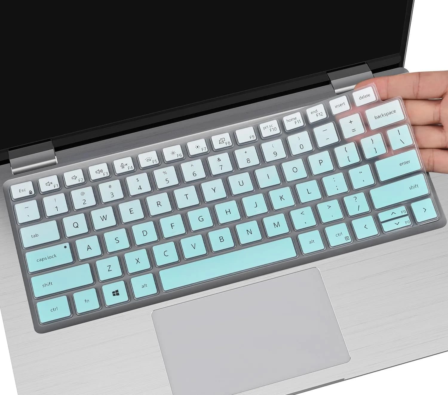 CaseBuy Keyboard Cover for Dell Latitude 7420 7430 7440 7450 14, Latitude 3450 3440 5450 5440 5430 5431 5420 9420 9430, Latitude 9510 9520 7520 15.6 & 7650 7640 16" Laptop Skin-Ombre Mint | Ultra-thin, dust-proof protection - main product image