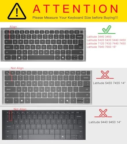 CaseBuy Keyboard Cover for Dell Latitude 14 & 15.6" | Ultra-Thin, Water-Resistant, US Type thumbnail 2