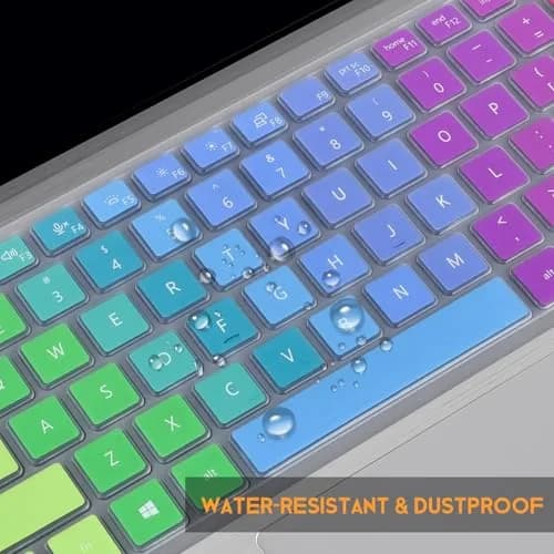 CaseBuy Colorful Keyboard Cover for Dell Latitude 5420 5430 5440 5450 3450 3440 14, Latitude 7440 7430 7420 7410 9420 9430 14, Latitud 7650 7640 16, Dell Latitude 9510 9520 7520 15.6" Laptop | Rainbow thumbnail 4