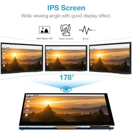 Hosyond 7 Inch Touchscreen IPS DSI Display 17.8 cm (7 Inch) | MIPI DSI Interface for Raspberry Pi 5/4/3 - view 4