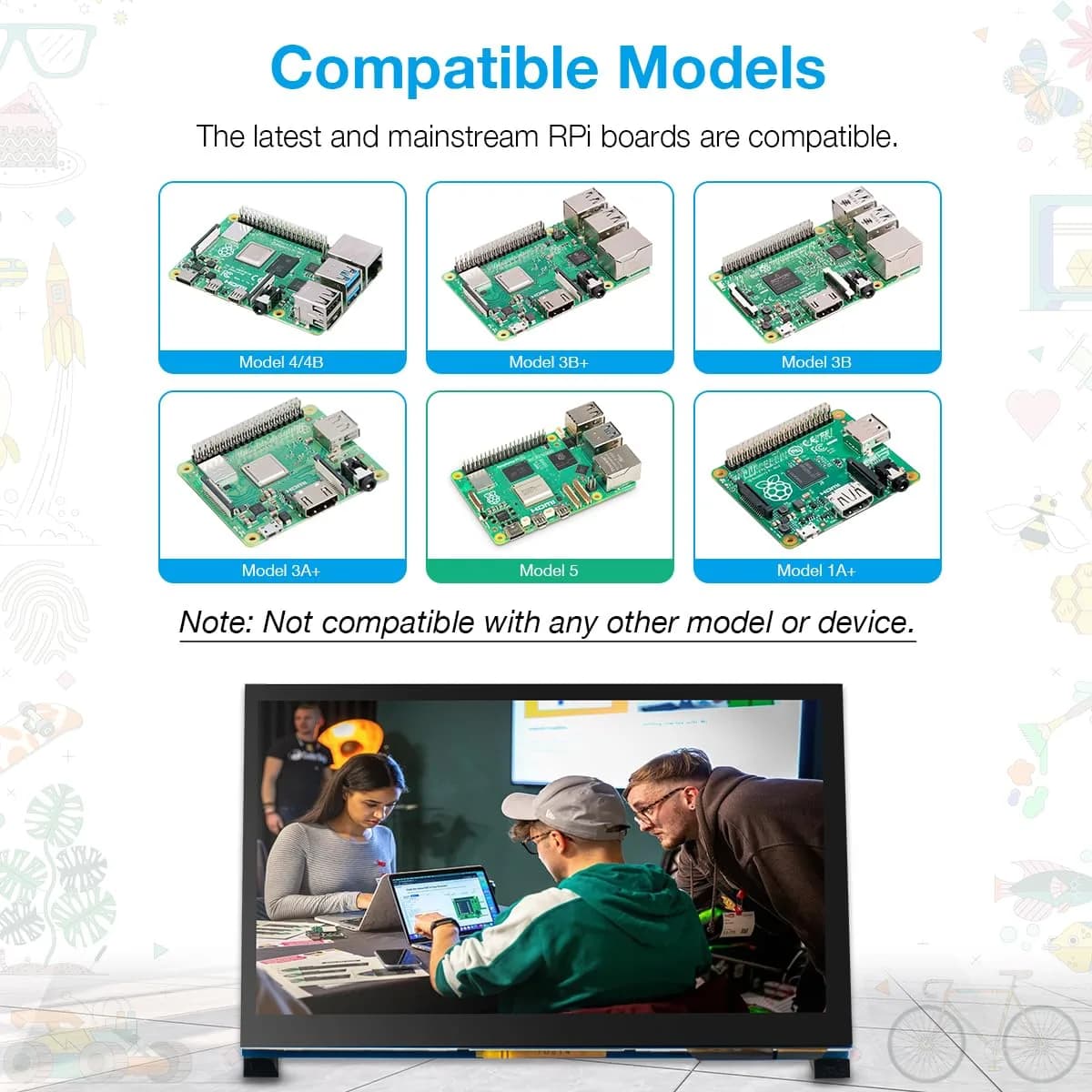 Hosyond 7 Inch Touchscreen IPS DSI Display 17.8 cm (7 Inch) | MIPI DSI Interface for Raspberry Pi 5/4/3 - view 8