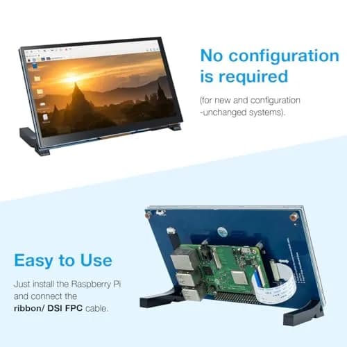 Hosyond 7 Inch Touchscreen IPS DSI Display 17.8 cm (7 Inch) | MIPI DSI Interface for Raspberry Pi 5/4/3 thumbnail 2