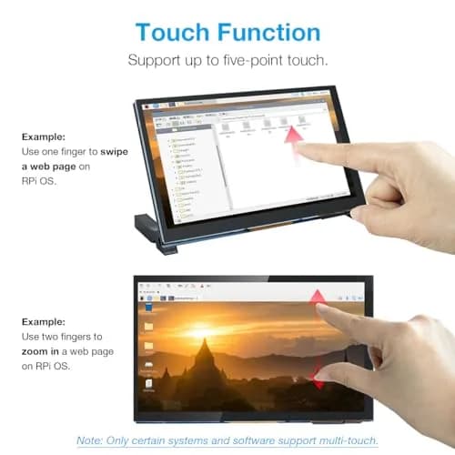 Hosyond 7 Inch Touchscreen IPS DSI Display 17.8 cm (7 Inch) | MIPI DSI Interface for Raspberry Pi 5/4/3 - view 3