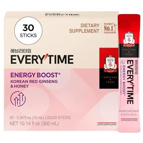 JUNG KWAN JANG Everytime Energy Boost Korean Red Ginseng & Honey 30 Sticks | Supports Energy & Memory thumbnail 1