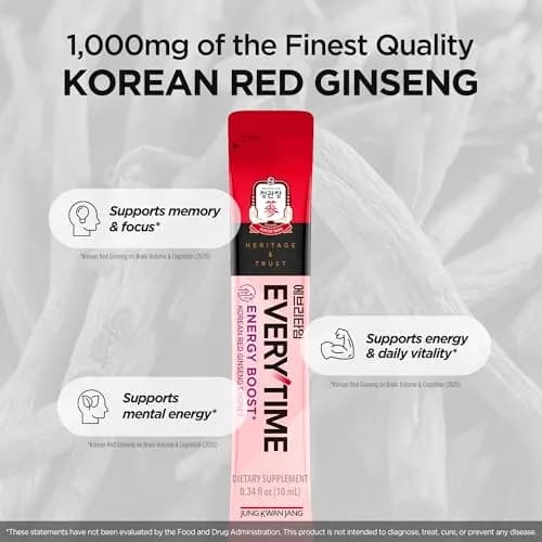 JUNG KWAN JANG Everytime Energy Boost Korean Red Ginseng & Honey 30 Sticks | Supports Energy & Memory thumbnail 5