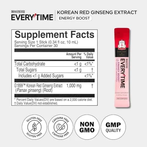 JUNG KWAN JANG Everytime Energy Boost Korean Red Ginseng & Honey 30 Sticks | Supports Energy & Memory thumbnail 7