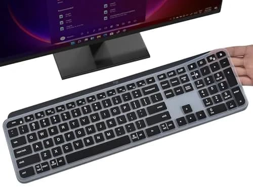 DAMMOMKO Keyboard Cover Skin for Logitech MX Keys S & MX Keys Wireless Keyboard | Ultra Thin Silicone thumbnail 1