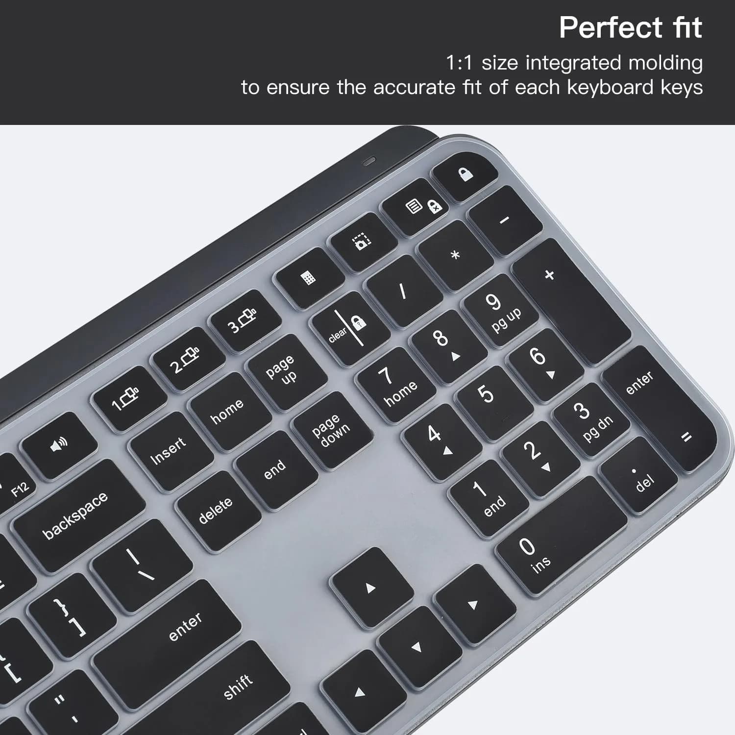 DAMMOMKO Keyboard Cover Skin for Logitech MX Keys S & MX Keys Wireless Keyboard | Ultra Thin Silicone thumbnail 5