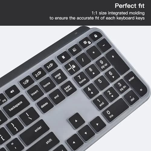 DAMMOMKO Keyboard Cover Skin for Logitech MX Keys S & MX Keys Wireless Keyboard | Ultra Thin Silicone thumbnail 5