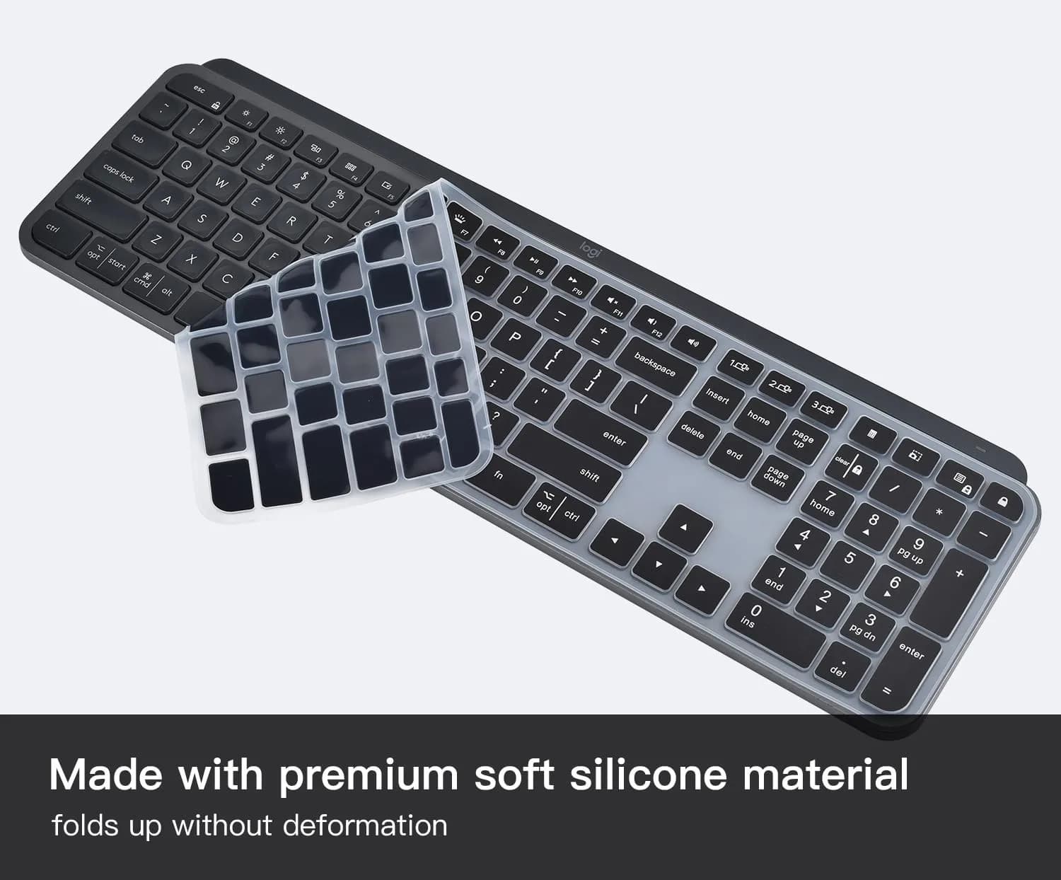 DAMMOMKO Keyboard Cover Skin for Logitech MX Keys S & MX Keys Wireless Keyboard | Ultra Thin Silicone thumbnail 3