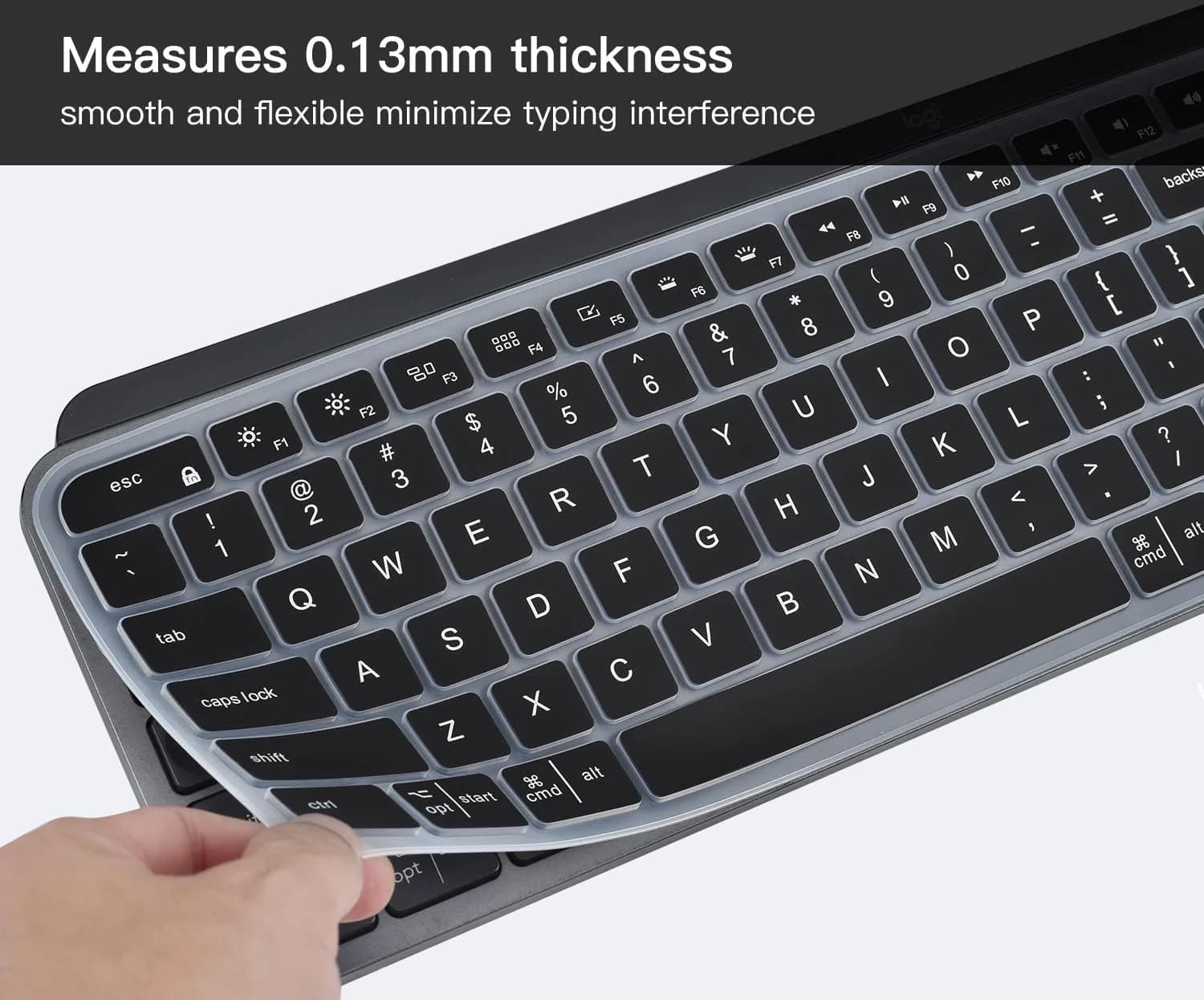DAMMOMKO Keyboard Cover Skin for Logitech MX Keys S & MX Keys Wireless Keyboard | Ultra Thin Silicone thumbnail 4