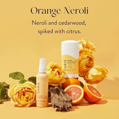 Curie Natural Deodorant for Women - Orange Neroli + White Tea | Aluminum Free, Vegan, Paraben Free, 2pk thumbnail 7