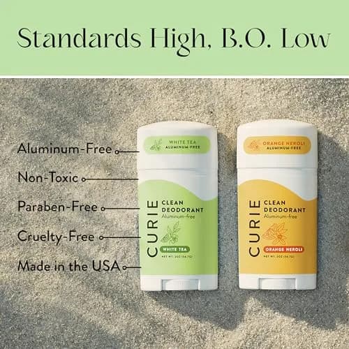 Curie Natural Deodorant for Women - Orange Neroli + White Tea | Aluminum Free, Vegan, Paraben Free, 2pk thumbnail 3