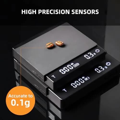 MHW-3BOMBER Mini Coffee Scale with Timer, Rechargeable Espresso Scale 2kg (4.4lb) | Gravity Sensing, 0.1g Precision for Pour-Over thumbnail 2