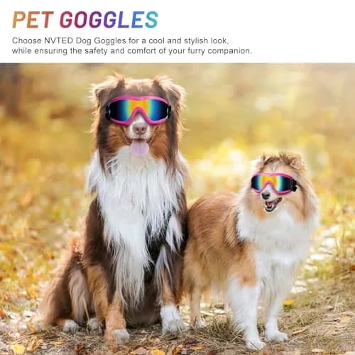NVTED Pink Dog Sunglasses Goggles for Medium Large Dogs | UV Wind Protection thumbnail 5
