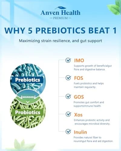 Anven Health Probiotics for Women Men Prebiotics 60 Capsules | Digestive & Gut Support in USA thumbnail 3