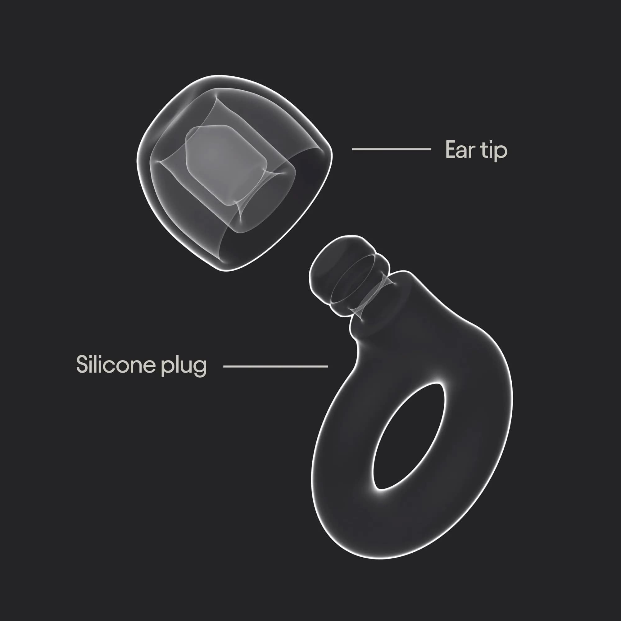 Loop Quiet 2 Ear Plugs for Sleep & Focus in Black - 24dB Noise Reduction | Ultra-Comfy Reusable Hearing Protection - view 6