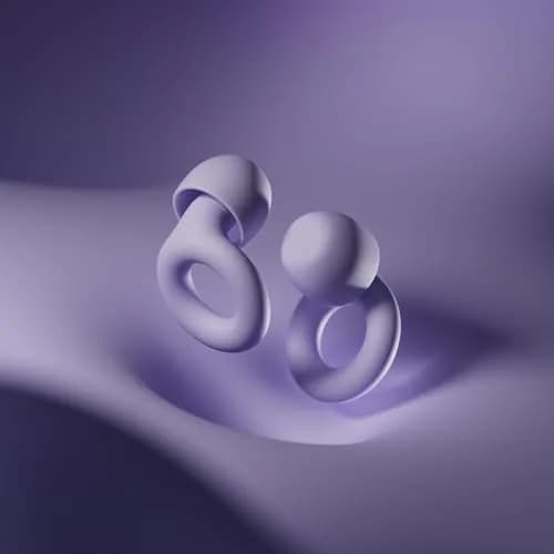 Loop Quiet 2 Ear Plugs - Violet, 24dB SNR | Ultra-Comfy Reusable Hearing Protection for Sleep thumbnail 5