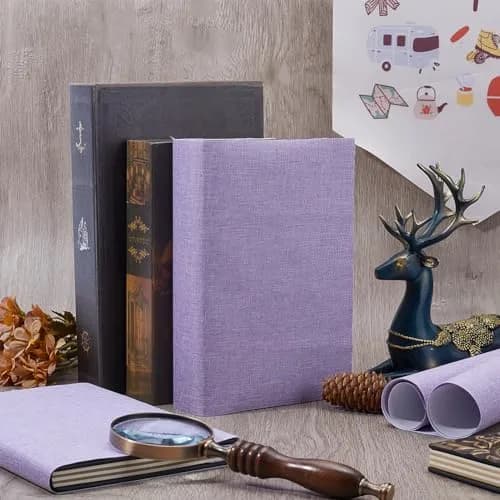 CRASPIRE Linen Book Cloth Light Purple Lilac | Vintage Bookbinding Fabric for DIY & Archival Use thumbnail 4