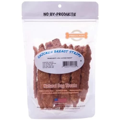 Preen Pets Chicken Breast Strips *Soft* Dog Treats 4 Oz | 100% USA Chicken, Digestible & Crunchy thumbnail 1