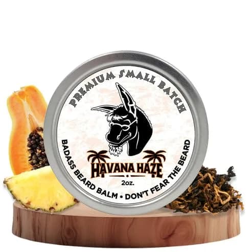 Badass Beard Care Beard Balm - The Havana Haze, 2 Ounce | All Natural Ingredients, Promotes Healthy Beard & Skin thumbnail 2