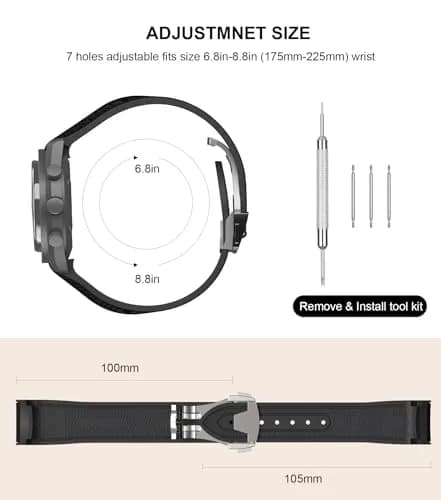 REBANDACE Pink Watch Band | Curved No Gap Silicone Strap Compatible Omega x Swatch MoonSwatch (20mm) thumbnail 6