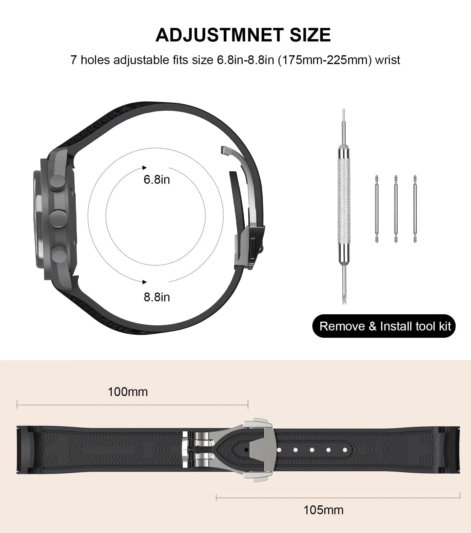 REBANDACE Light Blue Watch Band | Curved No Gap Silicone Strap for Omega x Swatch MoonSwatch (20mm) thumbnail 6