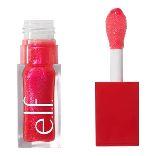 e.l.f. Jelly Pop Glow Reviver Lip Oil, Watermelon Pink 0.25 Fl Oz (7.4 ml) | Vegan & Cruelty-Free thumbnail 1