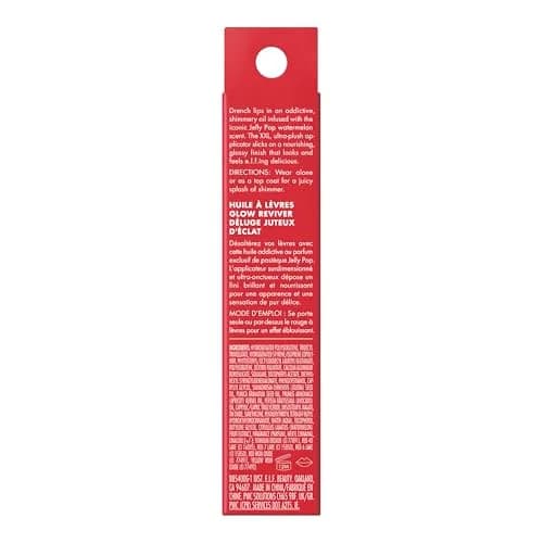 e.l.f. Jelly Pop Glow Reviver Lip Oil, Watermelon Pink 0.25 Fl Oz (7.4 ml) | Vegan & Cruelty-Free thumbnail 7