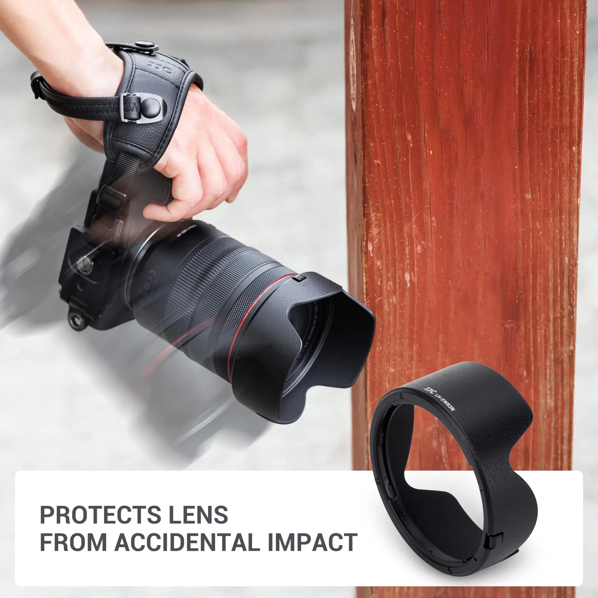 JJC Lens Hood for Canon RF 24-105mm f/4L IS USM Lens, Replaces EW-83N | Supports 77mm Filter & Cap, Anti-Flare, Compact Storage - view 5