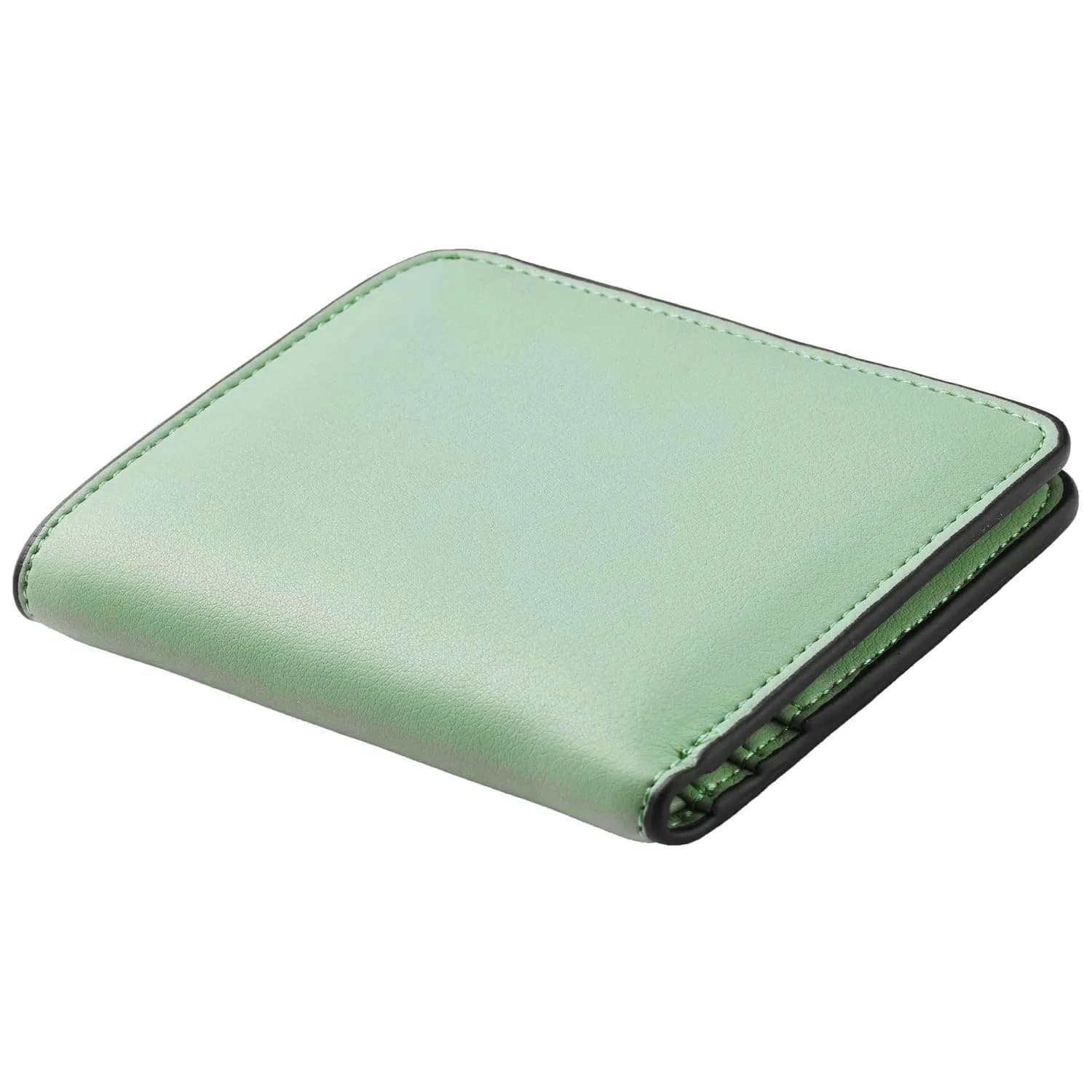 Toughergun Women's Slim Leather Wallet - Matcha Green | RFID Protection, Compact Bifold Mini Purse - view 4