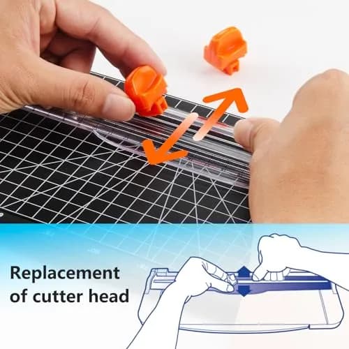 WORKLION Paper Cutter Replacement Blade for Paper, Cardstock, Photo, Vinyl | Safeguard Design, 6 Pack thumbnail 5