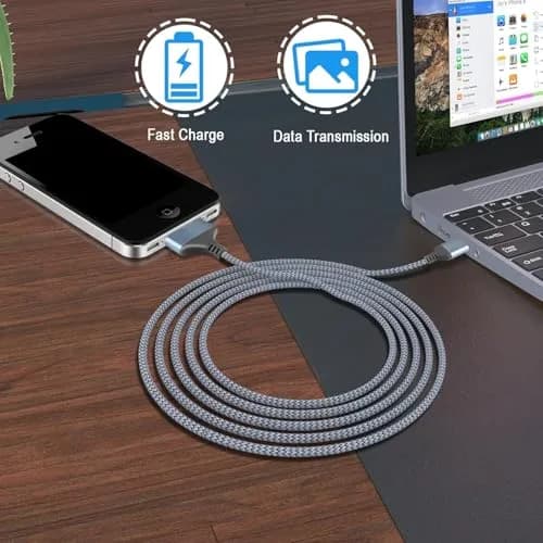 LBSC USB to 30 Pin Charger Cable Compatible with iPhone 4/4s/3G/3GS, iPad 1/2/3, iPod Classic & Nano, Nylon Braided, 3.3ft thumbnail 5
