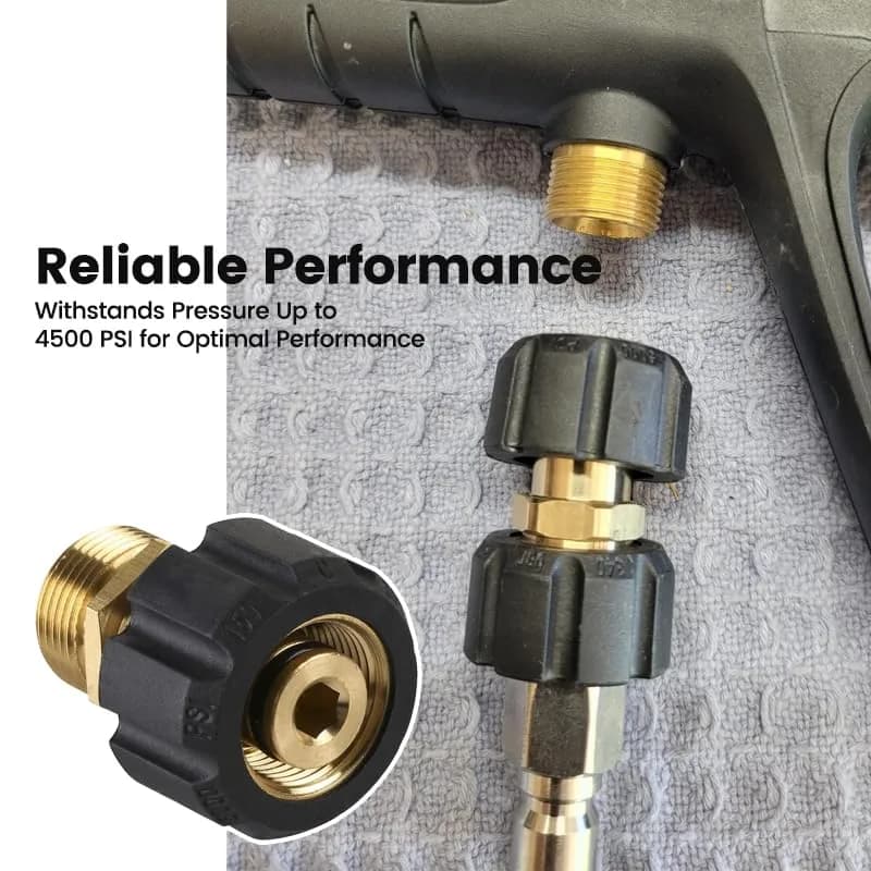 YAFIYGI Pressure Washer Adapter M22 15mm to 14mm | Heavy-Duty Brass, 4500 PSI, Quick Connect thumbnail 13