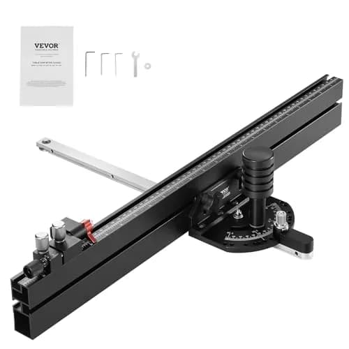 VEVOR Precision Miter Gauge with 24 in Grating & 15 Angle Stops | Standard Slot 3/4'' x 3/8'' Aluminum Alloy for Table Saws thumbnail 1